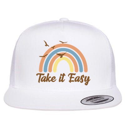 Take It Easy Rainbow Mental Health Flatbill Hat