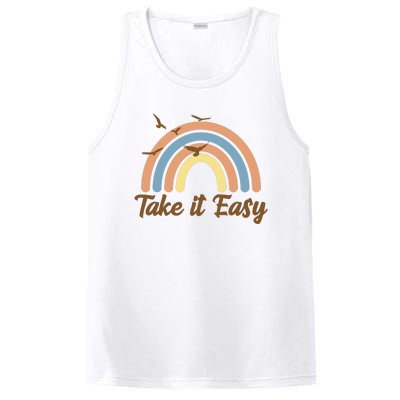 Take It Easy Rainbow Mental Health PosiCharge Competitor Tank