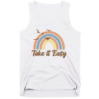 Take It Easy Rainbow Mental Health Tank Top