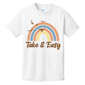 Take It Easy Rainbow Mental Health Kids T-Shirt