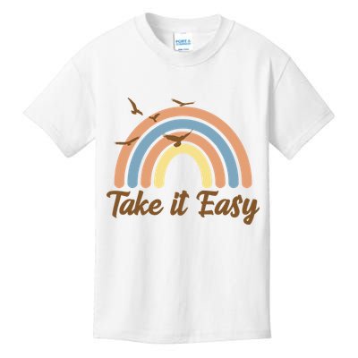 Take It Easy Rainbow Mental Health Kids T-Shirt