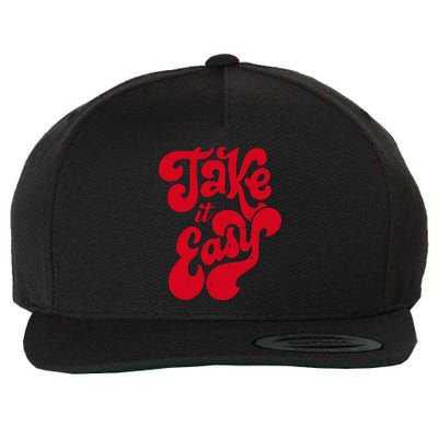 Take It Easy Wool Snapback Cap