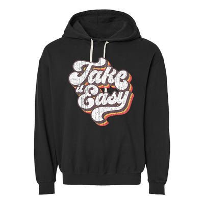 Take it Easy 70s Outfits for Vintage Aesthetic Garment-Dyed Fleece Hoodie