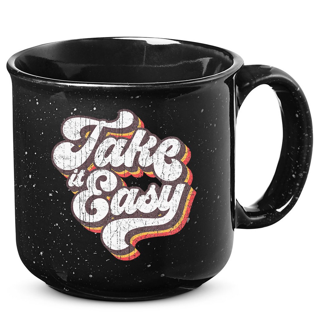 Take it Easy 70s Outfits for Vintage Aesthetic 15oz Campfire Ceramic Mug