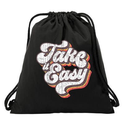 Take it Easy 70s Outfits for Vintage Aesthetic Drawstring Bag