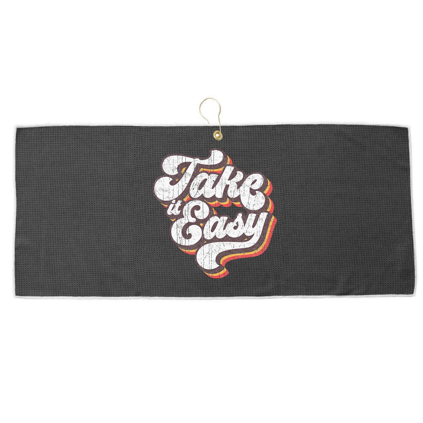 Take it Easy 70s Outfits for Vintage Aesthetic Large Microfiber Waffle Golf Towel