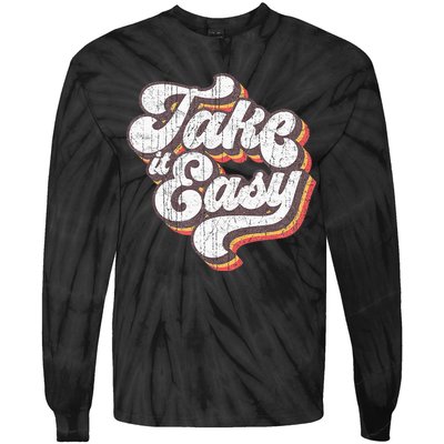 Take it Easy 70s Outfits for Vintage Aesthetic Tie-Dye Long Sleeve Shirt