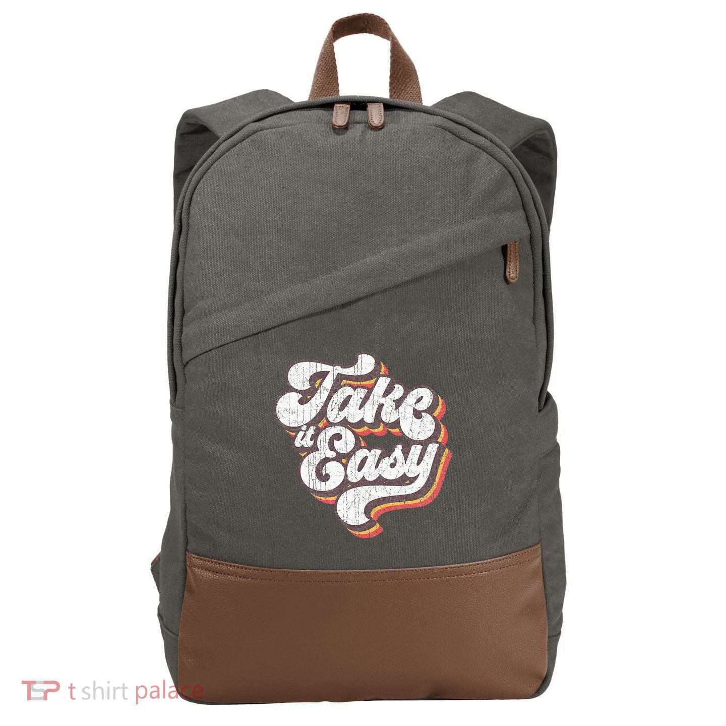 Take it Easy 70s Outfits for Vintage Aesthetic Cotton Canvas Backpack