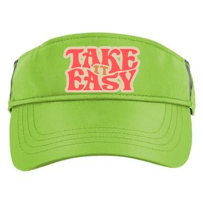 Take It Easy Retro Quote Adult Drive Performance Visor