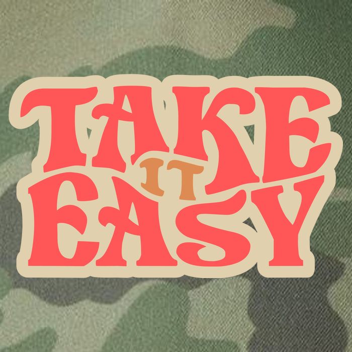 Take It Easy Retro Quote Legacy Tie Dye Trucker Hat