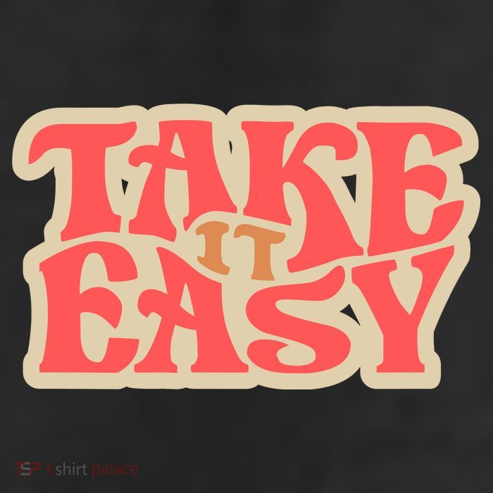 Take It Easy Retro Quote Adult Drive Performance Visor