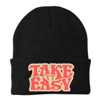 Take It Easy Retro Quote Beanie