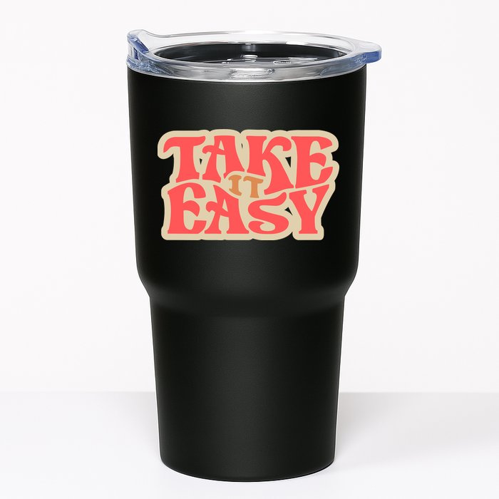Take It Easy Retro Quote Tumbler