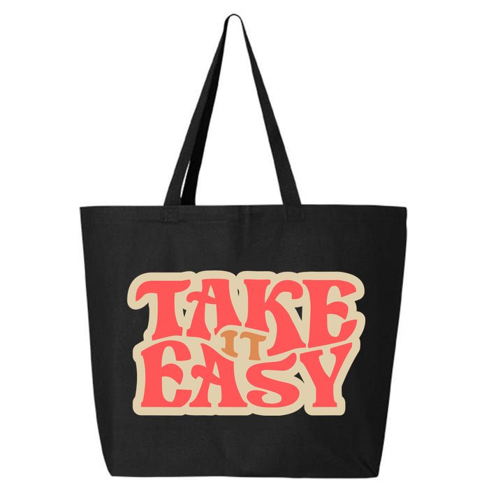 Take It Easy Retro Quote 25L Jumbo Tote