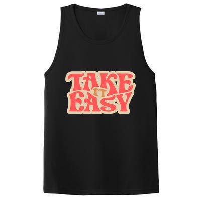 Take It Easy Retro Quote PosiCharge Competitor Tank