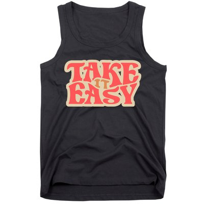 Take It Easy Retro Quote Tank Top