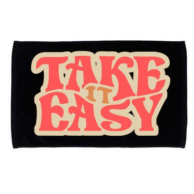 Take It Easy Retro Quote Microfiber Hand Towel