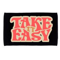 Take It Easy Retro Quote Microfiber Hand Towel