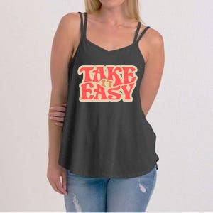 Take It Easy Retro Quote Women's Strappy Tank