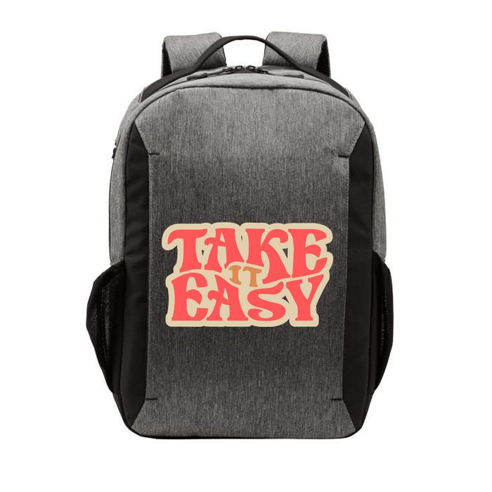 Take It Easy Retro Quote Vector Backpack