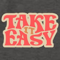 Take It Easy Retro Quote Vector Backpack