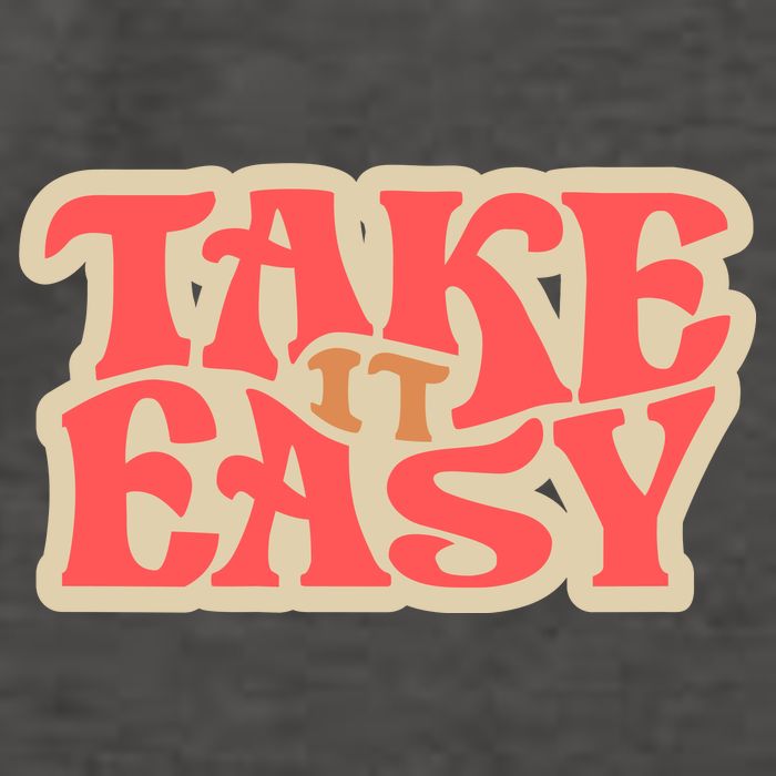 Take It Easy Retro Quote Vector Backpack