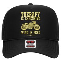 Therapy Is Expensive Wind Is Free Motorcycle Biker Trucker Hat