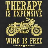 Therapy Is Expensive Wind Is Free Motorcycle Biker Trucker Hat