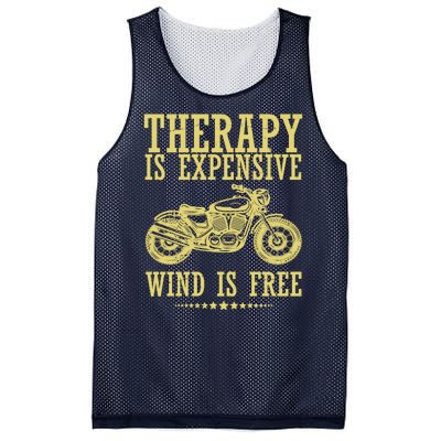 Therapy Is Expensive Wind Is Free Motorcycle Biker Mesh Reversible Basketball Jersey Tank