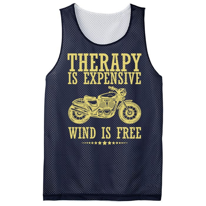 Therapy Is Expensive Wind Is Free Motorcycle Biker Mesh Reversible Basketball Jersey Tank