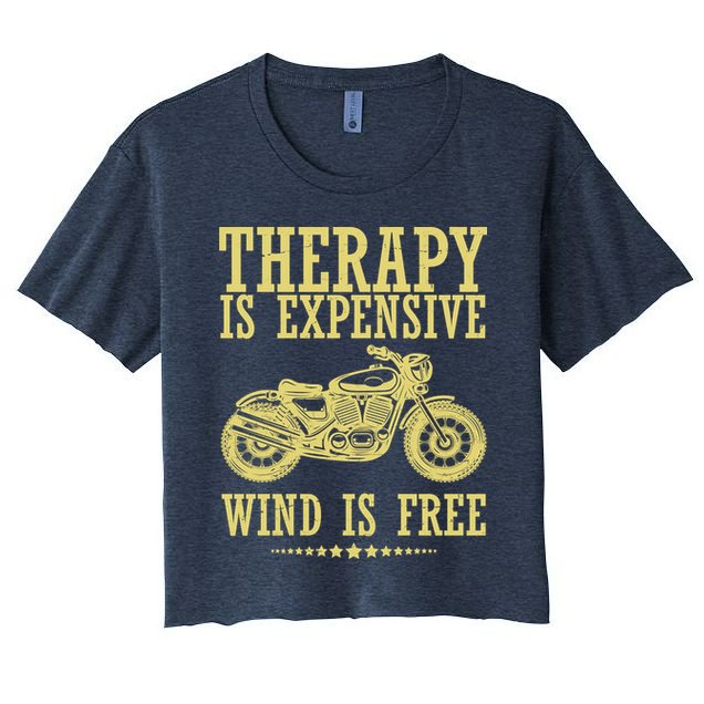 Therapy Is Expensive Wind Is Free Motorcycle Biker Crop Top