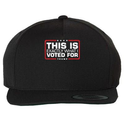 This is Exactly What I Voted For Trump Wool Snapback Cap