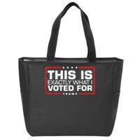 This is Exactly What I Voted For Trump Zip Tote Bag