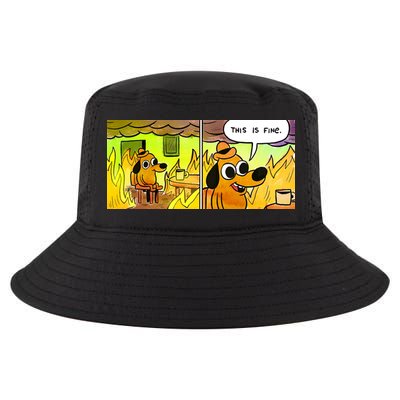 This Is Fine Meme Shirt Cool Comfort Performance Bucket Hat