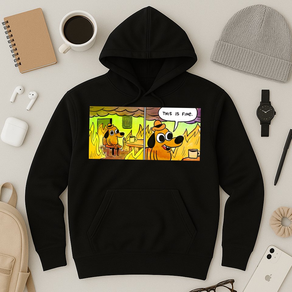 This Is Fine Meme Shirt Hoodie