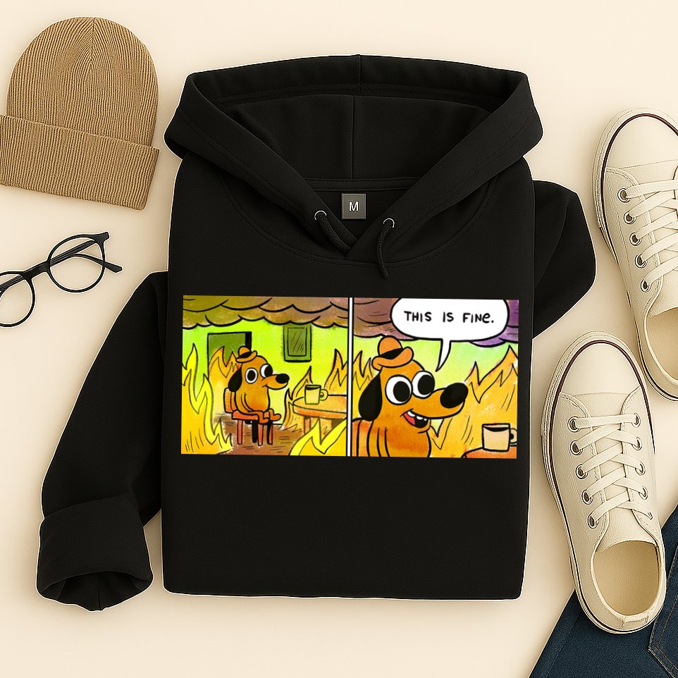 This Is Fine Meme Shirt Hoodie
