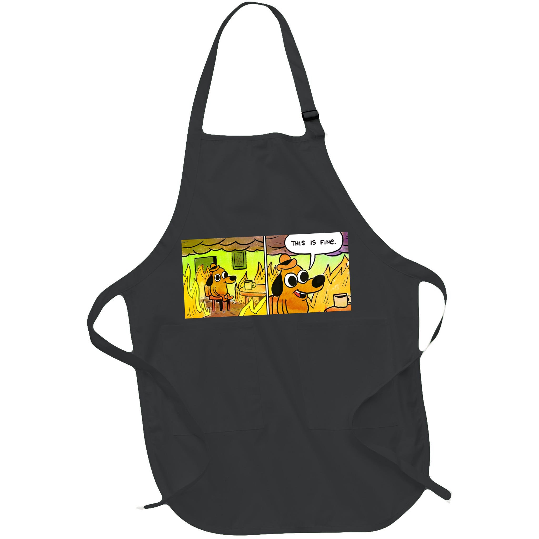 This Is Fine Meme Shirt Apron