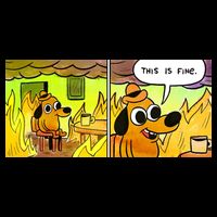 This Is Fine Meme Shirt Baby Bodysuit