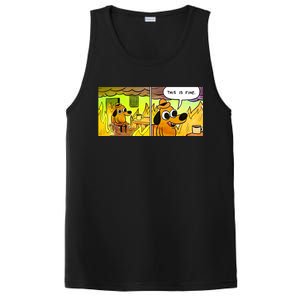 This Is Fine Meme Shirt PosiCharge Competitor Tank