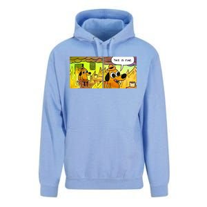 This Is Fine Meme Shirt Unisex Surf Hoodie