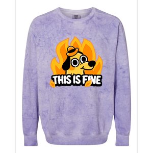 This Is Fine Colorblast Crewneck Sweatshirt