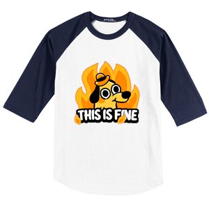 This Is Fine Baseball Sleeve Shirt