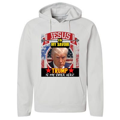 Trump Indicted Funny Mugshot Graphic Design Performance Fleece Hoodie