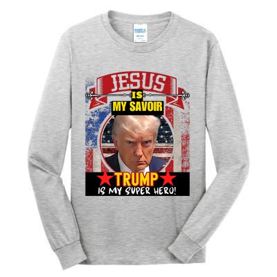 Trump Indicted Funny Mugshot Graphic Design Tall Long Sleeve T-Shirt