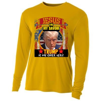 Trump Indicted Funny Mugshot Graphic Design Cooling Performance Long Sleeve Crew