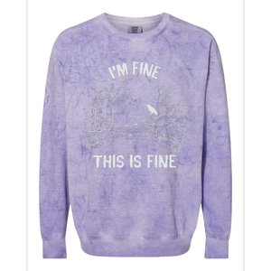 This Is Fine Colorblast Crewneck Sweatshirt