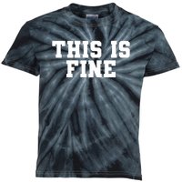 This Is Fine  Funny This Is Fine Kids Tie-Dye T-Shirt