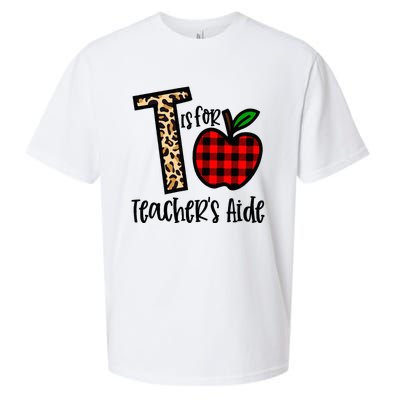 T Is For Teacher’s Aide Back To School Teacher Gift Sueded Cloud Jersey T-Shirt