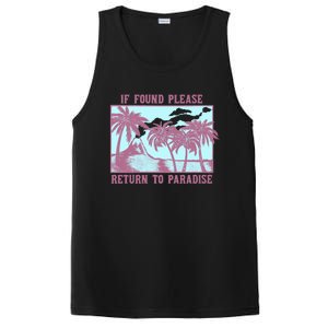 Trendy If Found Please Return To Paradise Beach Gift PosiCharge Competitor Tank