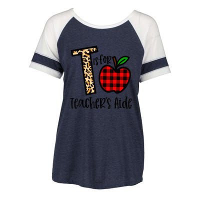 T Is For Teacher’s Aide, Back To School Teacher Gift Enza Ladies Jersey Colorblock Tee